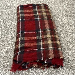 Modcloth Red and Black Plaid Scarf